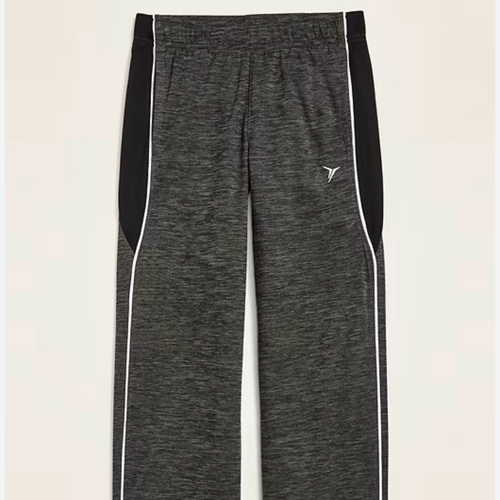 OLD NAVY boys GO DRY Mesh Track Pants - Dark heather grey/black  Size XL (14/16)